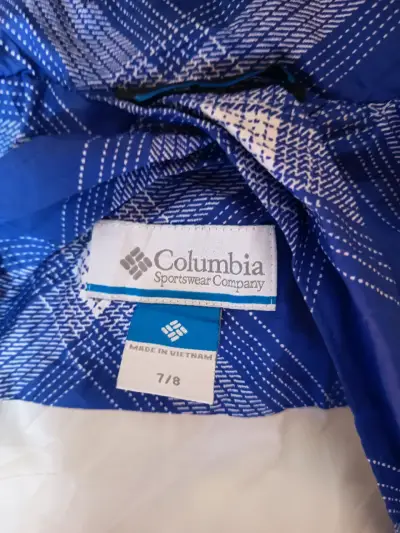 Chaqueta Columbia azul a cuadros para invierno - miniatura 4