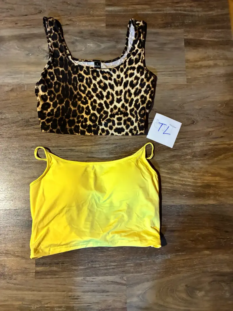 Pack de tops estampado leopardo y amarillo - 1