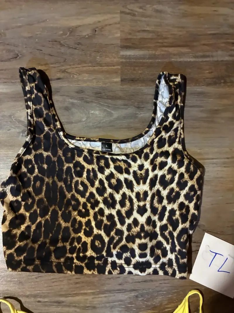 Pack de tops estampado leopardo y amarillo - 2
