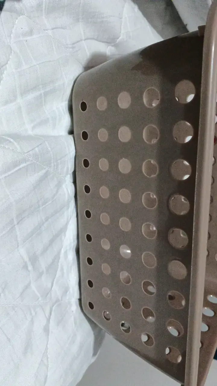 Canasto organizador de plástico beige - 4
