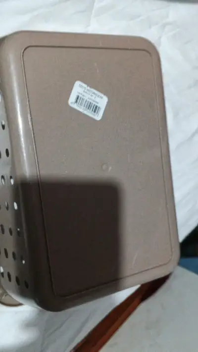 Canasto organizador de plástico beige - miniatura 5