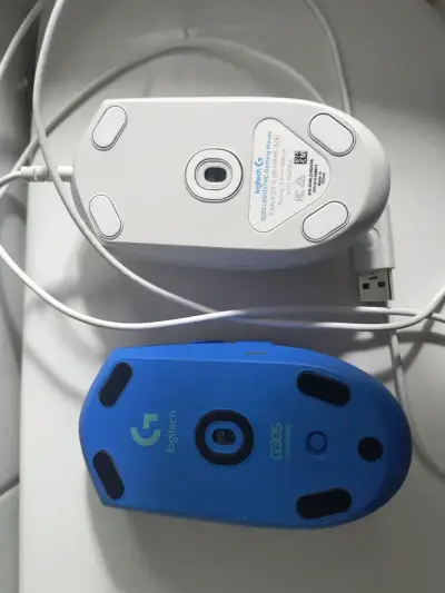 Mouse Logitech inalámbrico G203 azul y blanco - miniatura 2