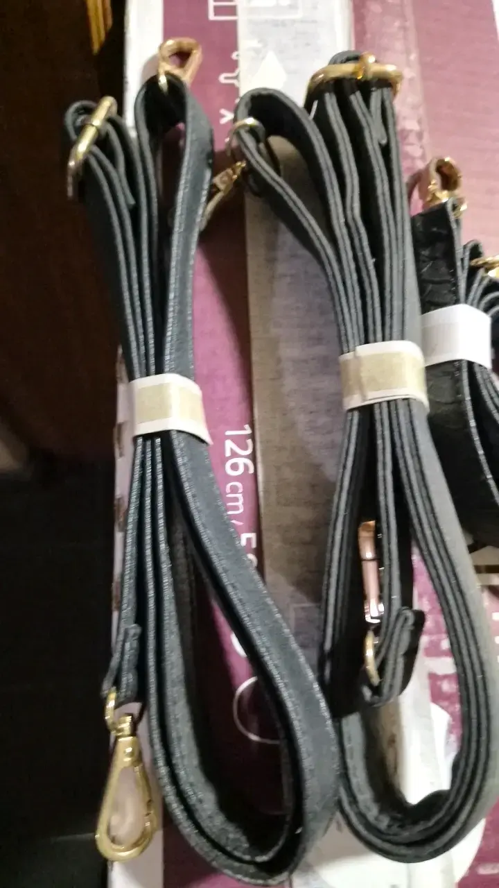 Correas de cuero negro para bolsos - 2