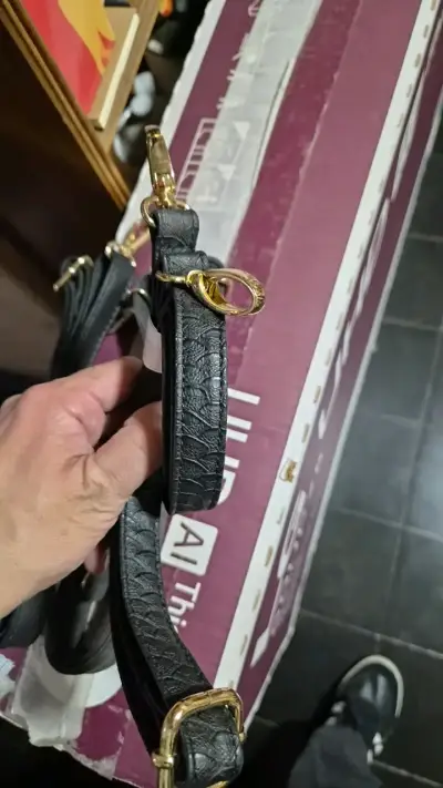 Correas de cuero negro para bolsos - miniatura 3