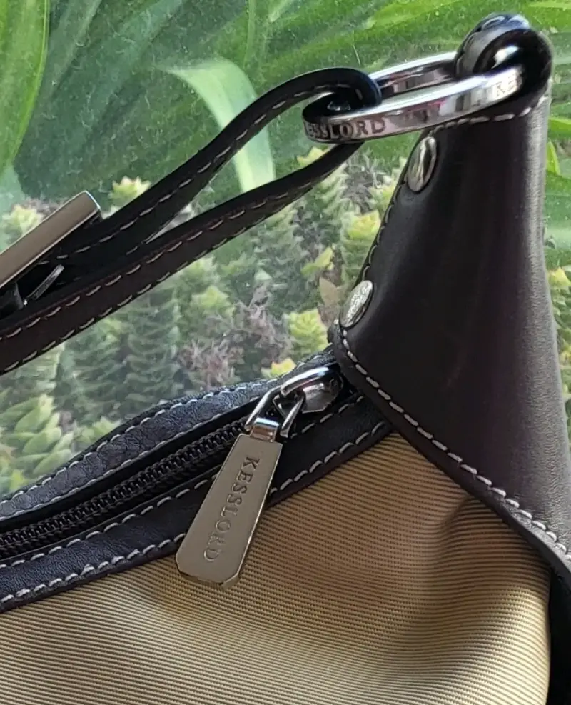 Bolso Kesslord de cuero y lona - 1