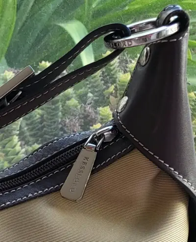 Bolso Kesslord de cuero y lona - miniatura 1