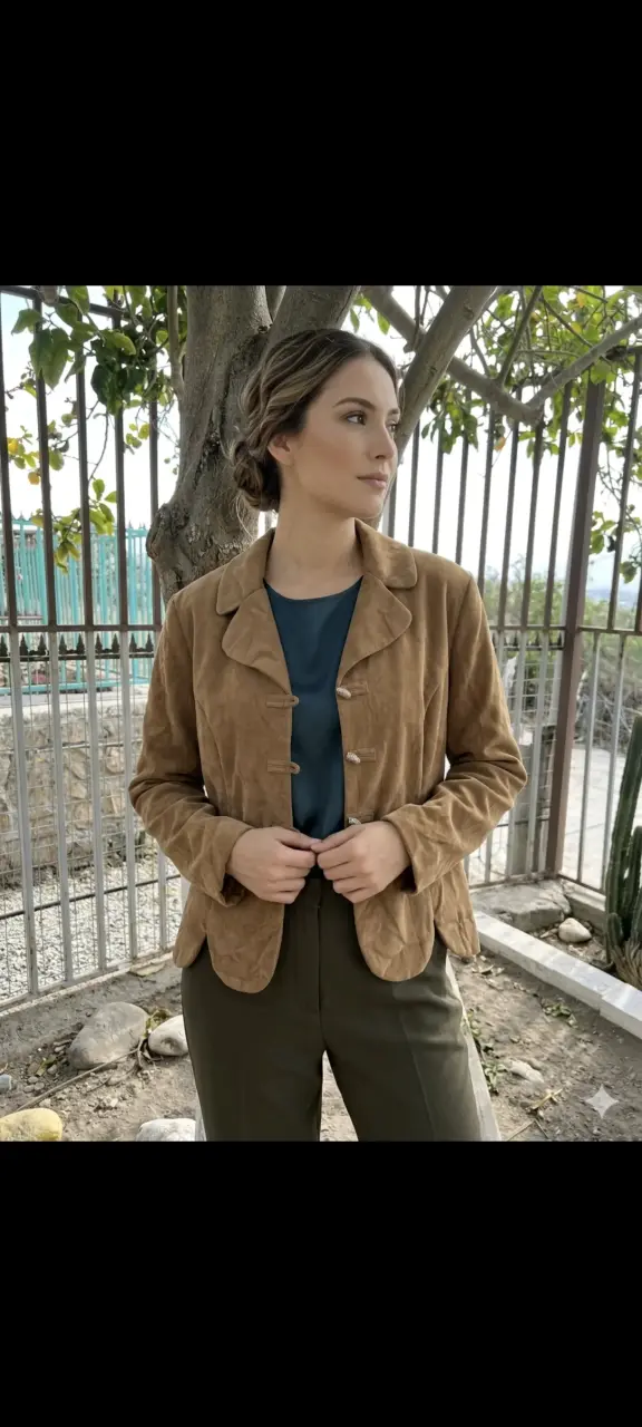 Chaqueta marrón de gamuza Sage Harbor - 2