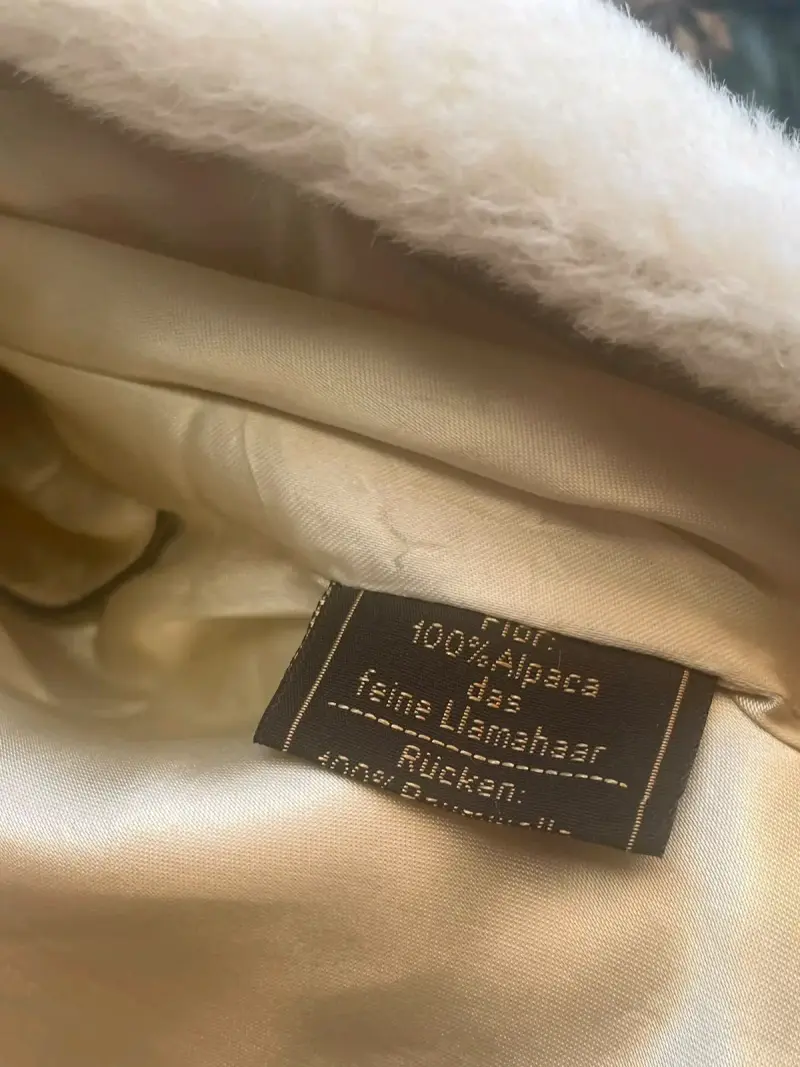 Abrigo largo lana de alpaca beige con capucha - 4