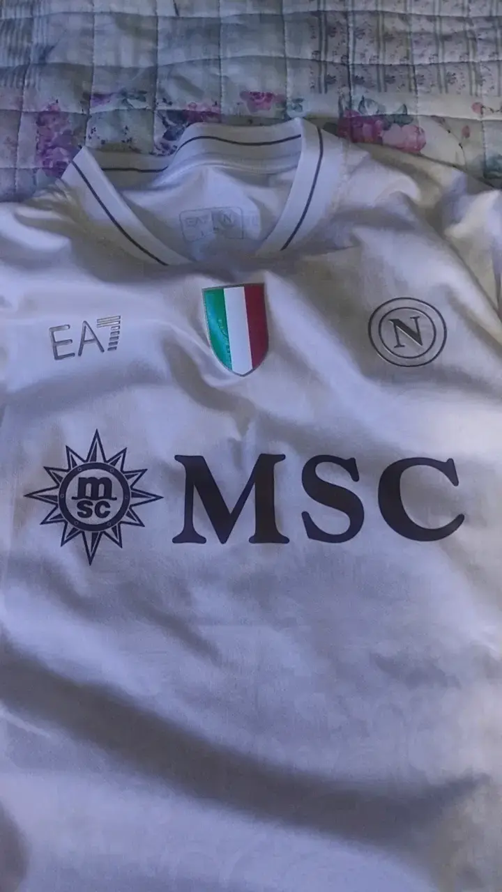 Camiseta EA7 Napoli blanca original L - 1