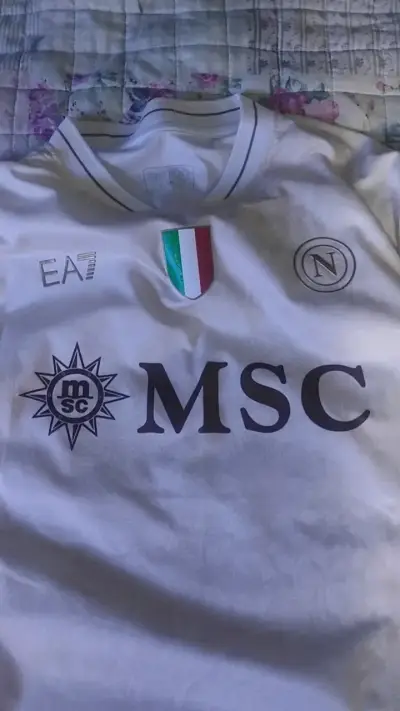 Camiseta EA7 Napoli blanca original L - miniatura 1