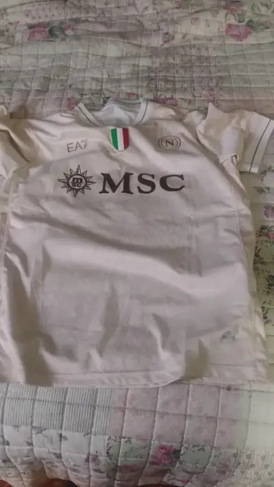 Camiseta EA7 Napoli blanca original L - miniatura 2