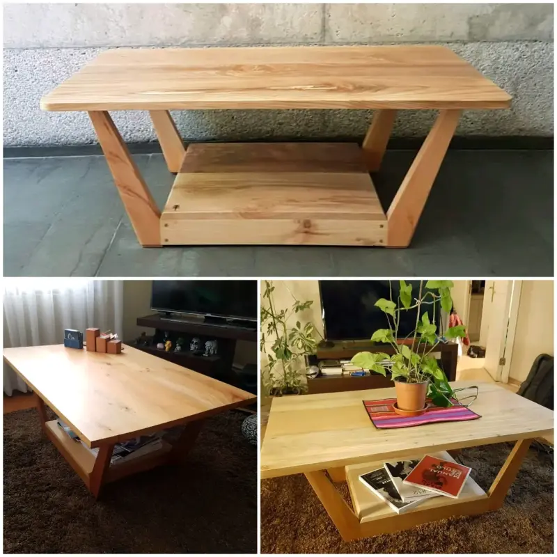 Mesa de centro de madera moderna - 1