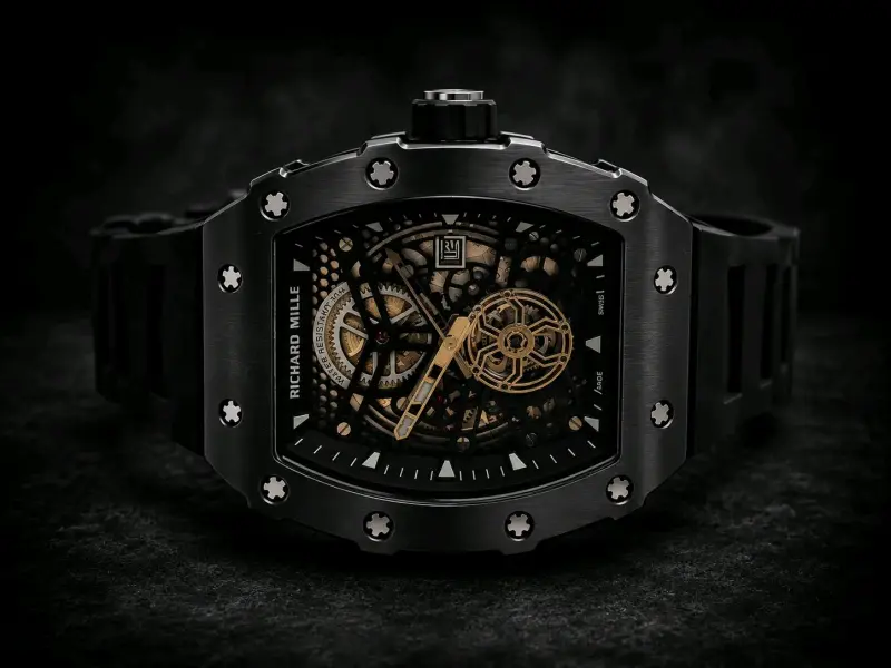Reloj Richard Mille de lujo negro