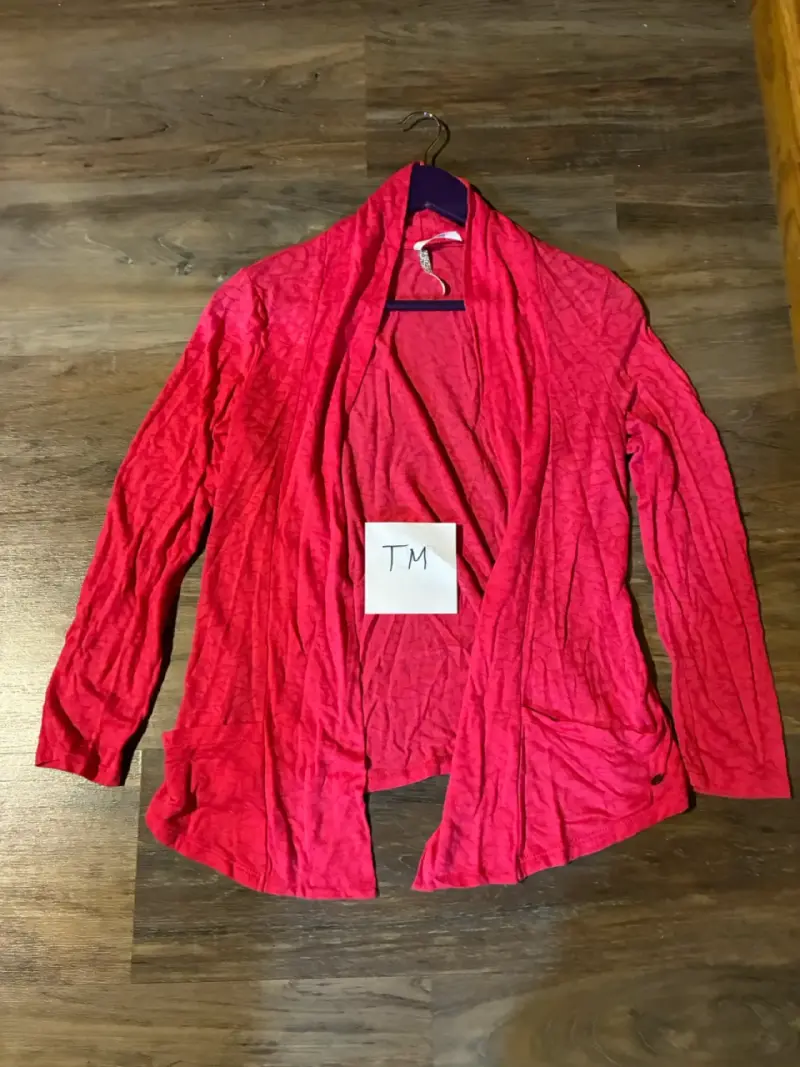 Cárdigan rojo de mujer estilo casual talla M - 1