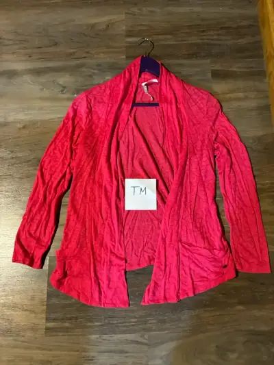 Cárdigan rojo de mujer estilo casual talla M - miniatura 1