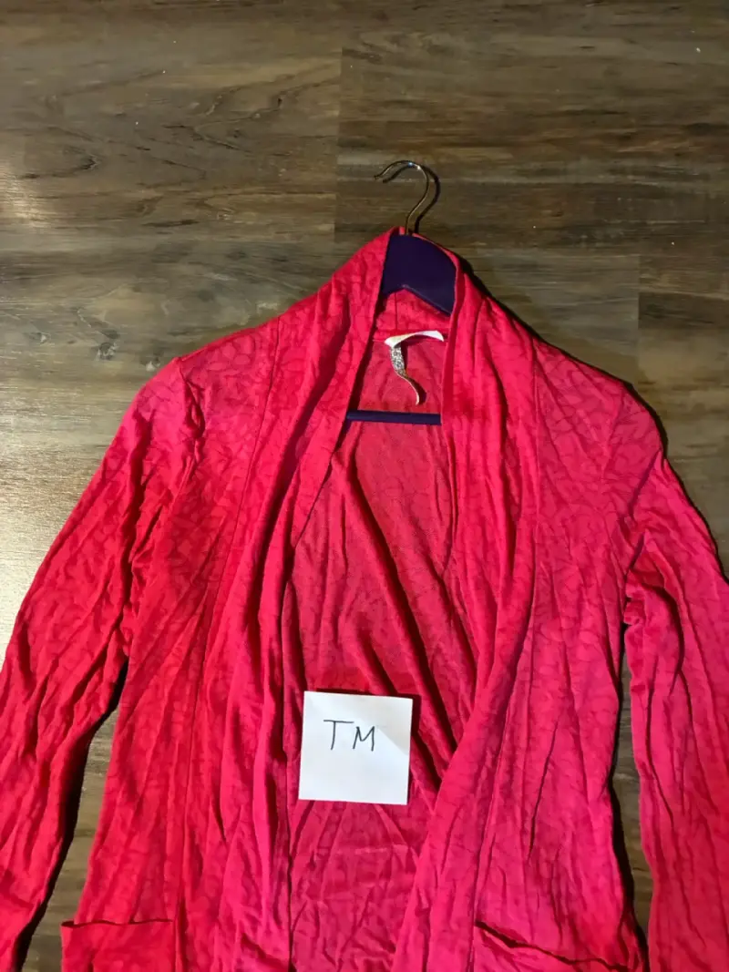 Cárdigan rojo de mujer estilo casual talla M - 2