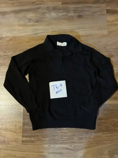 Suéter negro para niño talla 6-8 años - miniatura 1