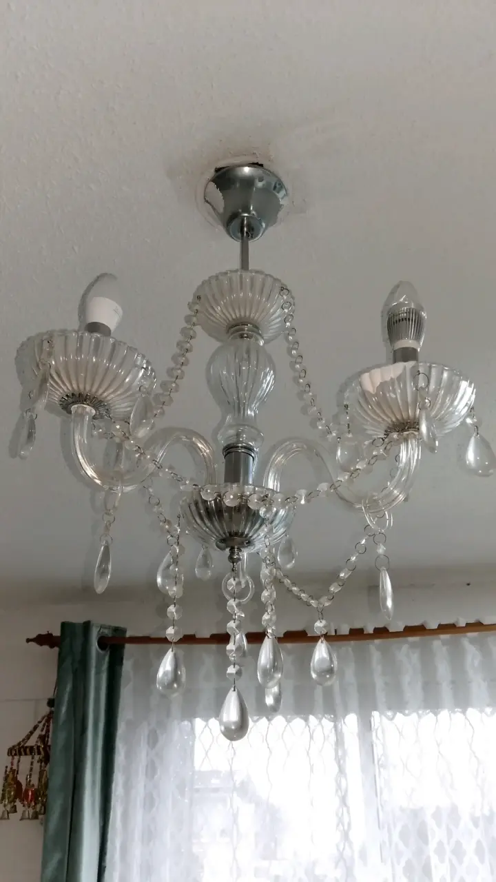 Lámpara de techo estilo candelabro cristal - 2