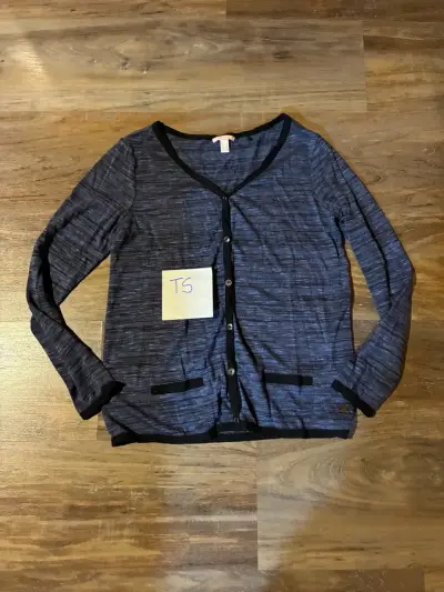 Cardigan azul marino con botones talla S - miniatura 1