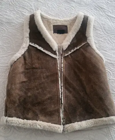 Chaleco de cuero Ralph Lauren vintage talla M - miniatura 4