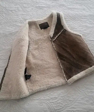 Chaleco de cuero Ralph Lauren vintage talla M - miniatura 5