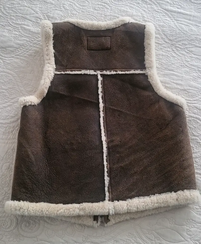 Chaleco de cuero Ralph Lauren vintage talla M - 6