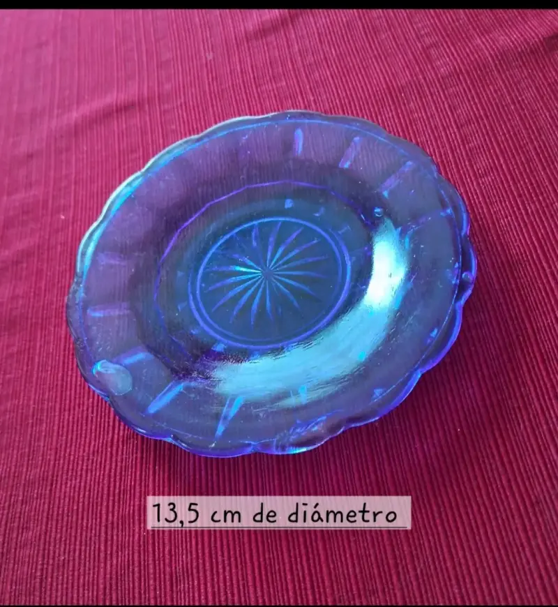 Conjunto de cristalería azul decorativa - 6