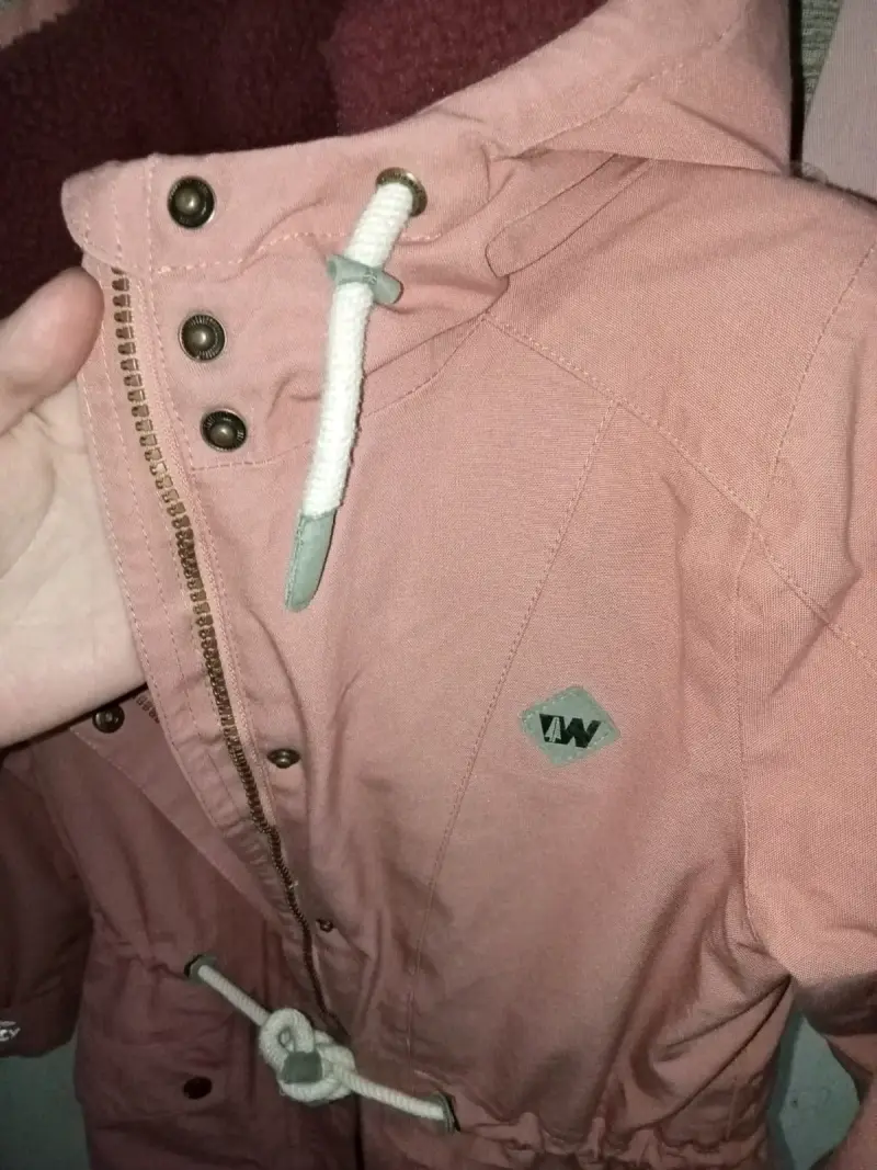 Parka rosada con forro de lana - 5