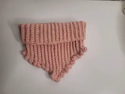 Cuello tejido a mano rosado - miniatura 2