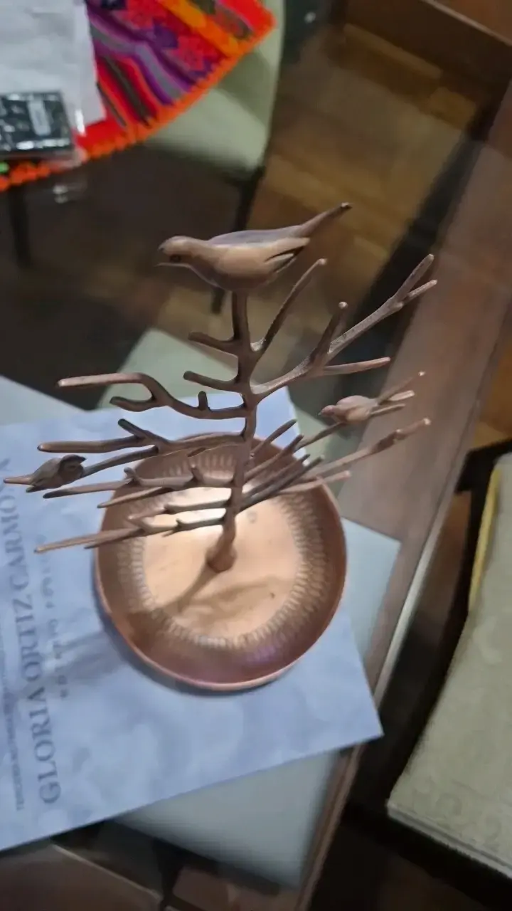 Árbol decorativo de metal con pájaros - 3