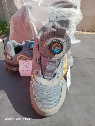 Zapatillas de seguridad grises con ajuste rápido - miniatura 1