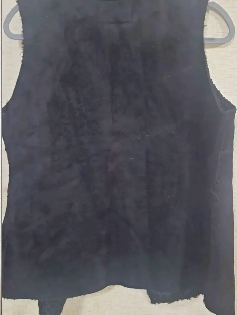 Chaleco sin mangas de piel Boulevard marrón, negro - 4
