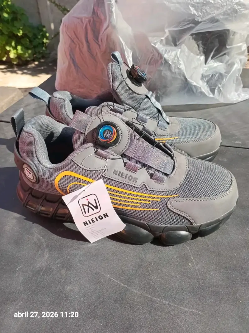 Zapatillas de seguridad grises con ajuste rápido - 2