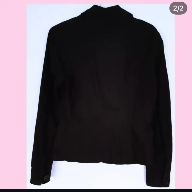Chaqueta negra de mujer con botones - 2