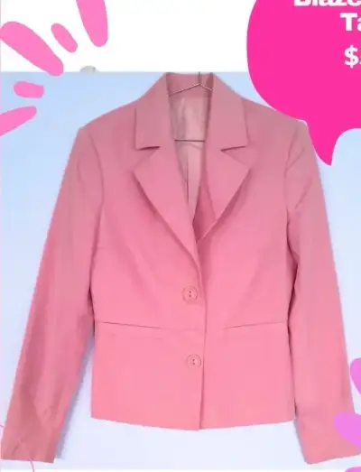 Blazer rosa elegante para mujer - miniatura 1