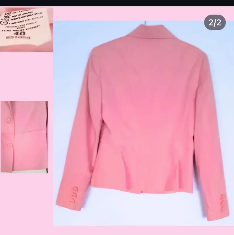 Blazer rosa elegante para mujer - 2