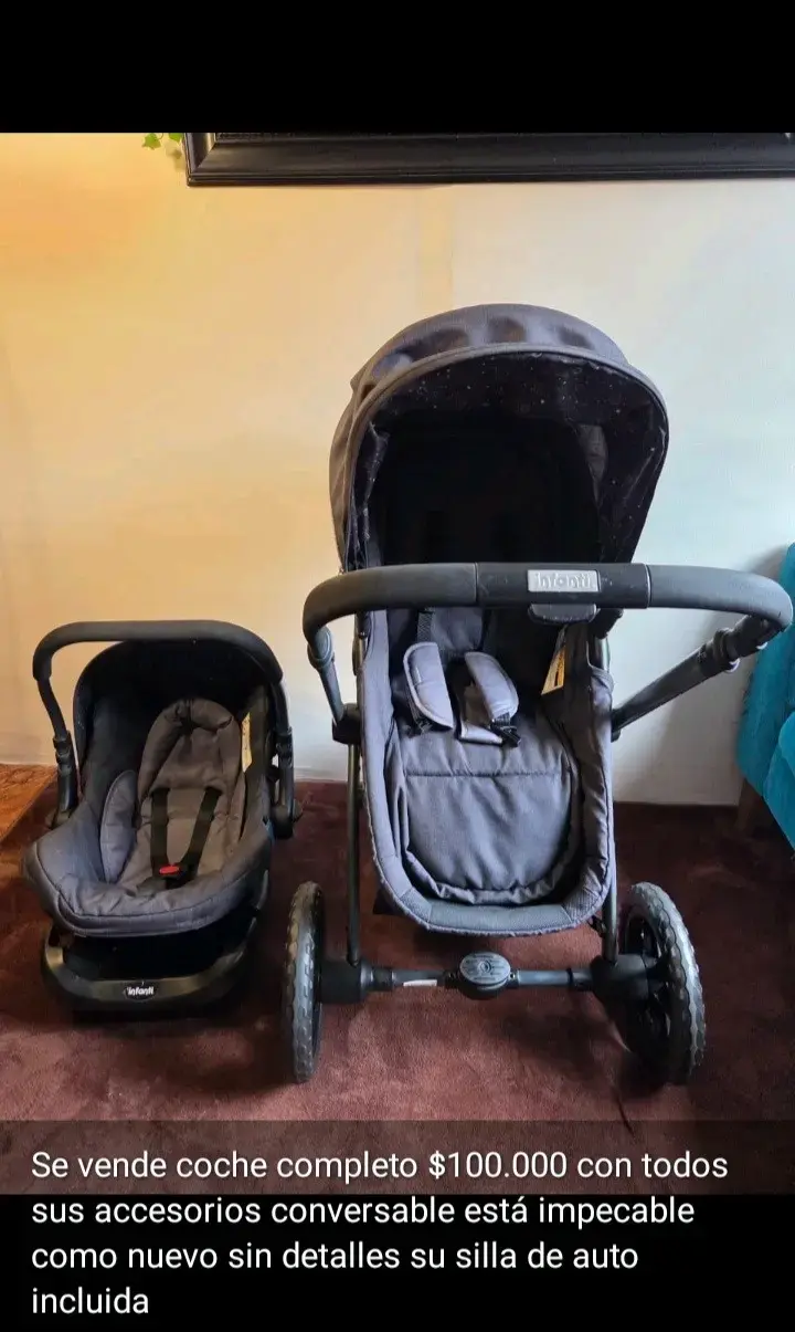 Coche de bebé Infanti con silla de auto