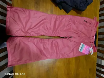 Pantalones de nieve rosados para mujer - miniatura 1