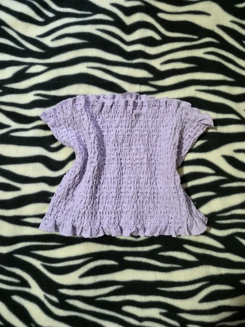 Top strapless lila