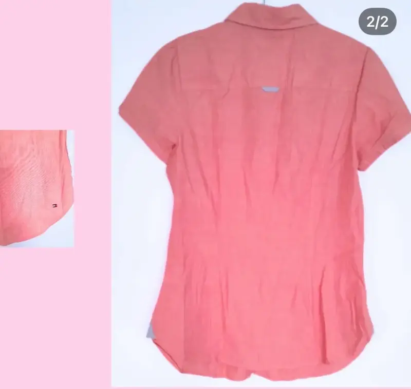 Camisa Tommy Hilfiger coral manga corta - 2