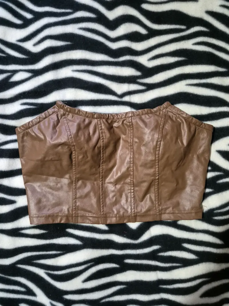 Top corset marrón