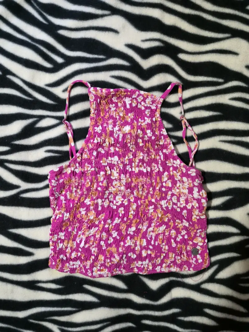 Top floral rosa - 1