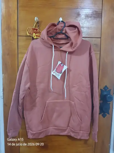 Polerón con capucha color terracota Omas - miniatura 1