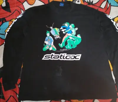 Polera manga larga Static-X negra - miniatura 1