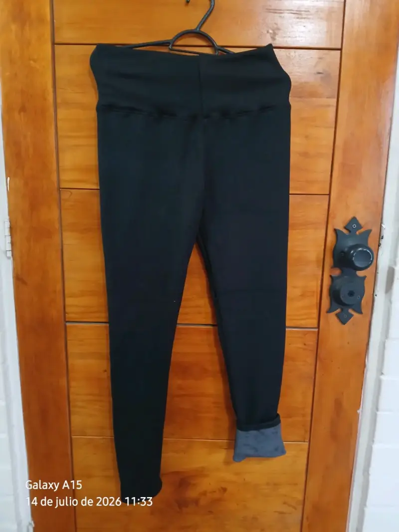 Leggings negros de algodón para mujer - 1