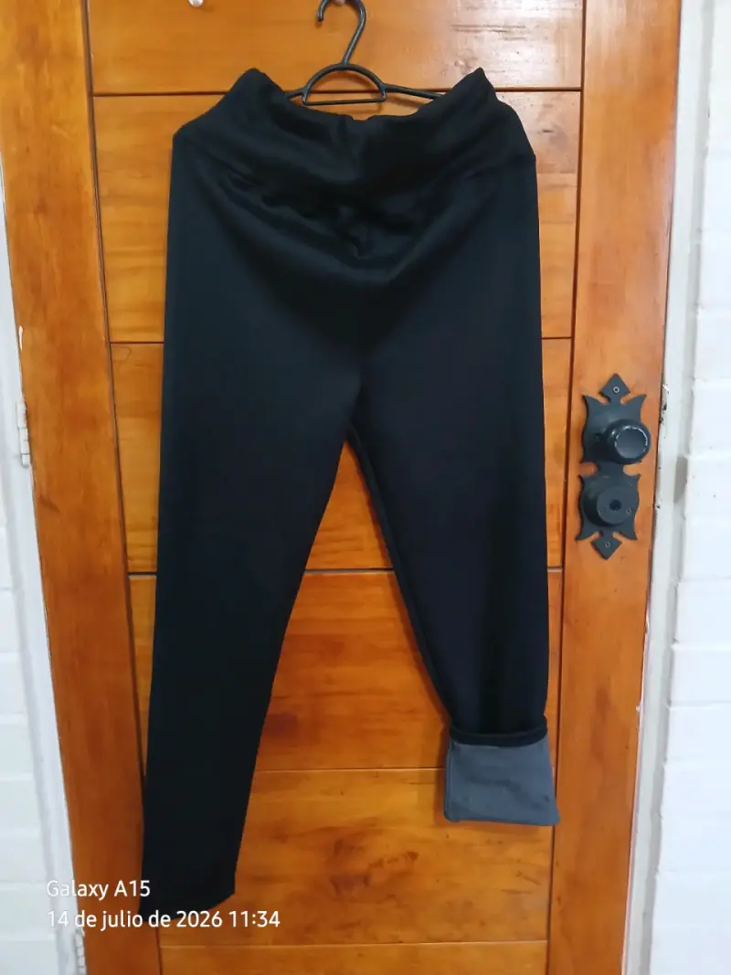 Leggings negros de algodón para mujer - 2