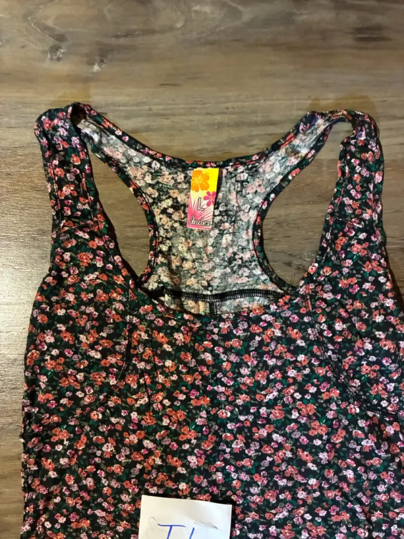 Polera floral sin mangas para mujer talla L - 2