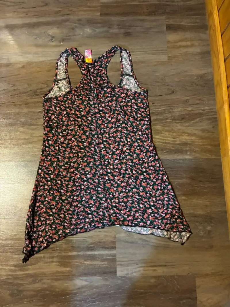 Polera floral sin mangas para mujer talla L - 3