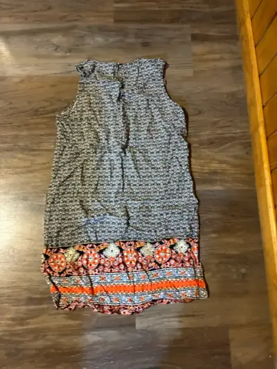 Vestido sin mangas estampado bohemio talla S - miniatura 3