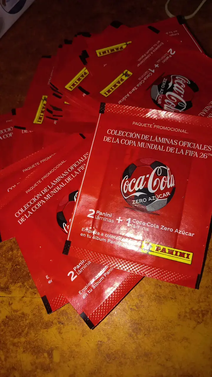 Sobre de láminas Coca Cola Panini Mundial FIFA 26